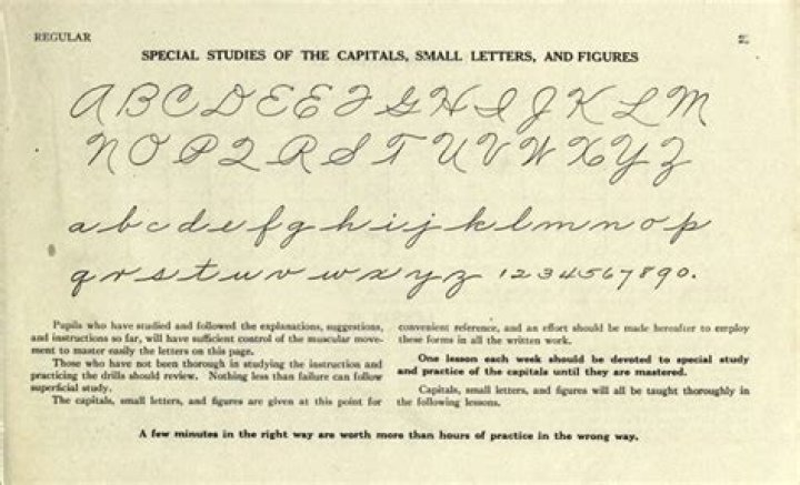 Who invented cursive writing?
