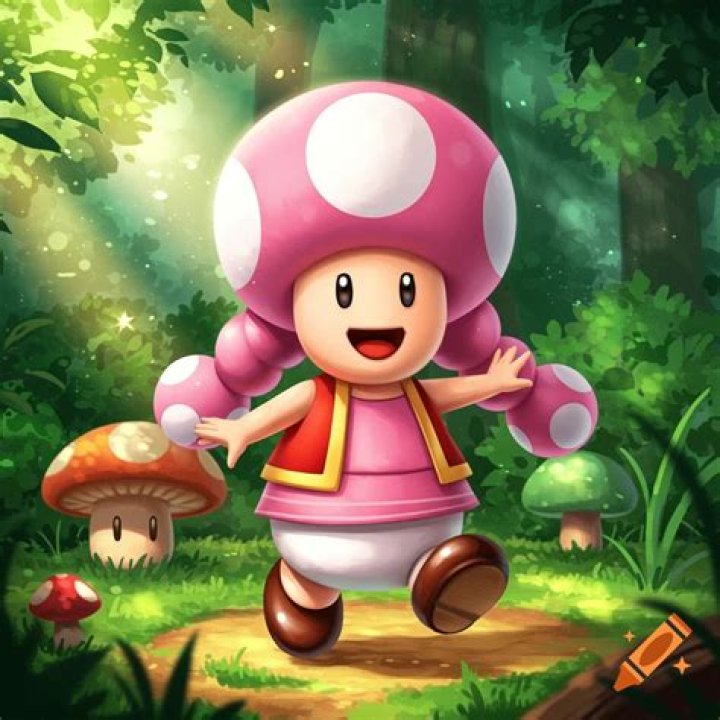 Who is the pink mushroom in Mario?