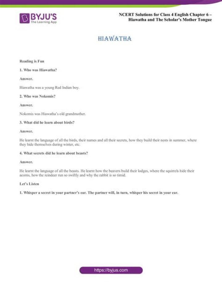 Who was Nokomis answer?