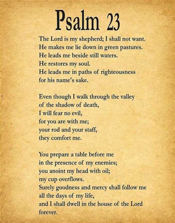 Who wrote 23 Psalm?