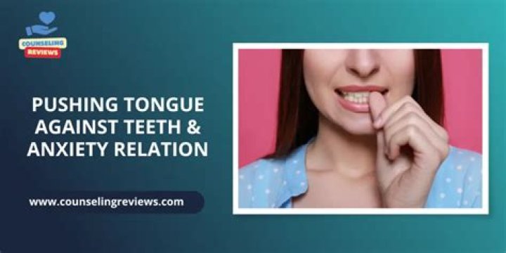 Why am I pushing my teeth with my tongue?