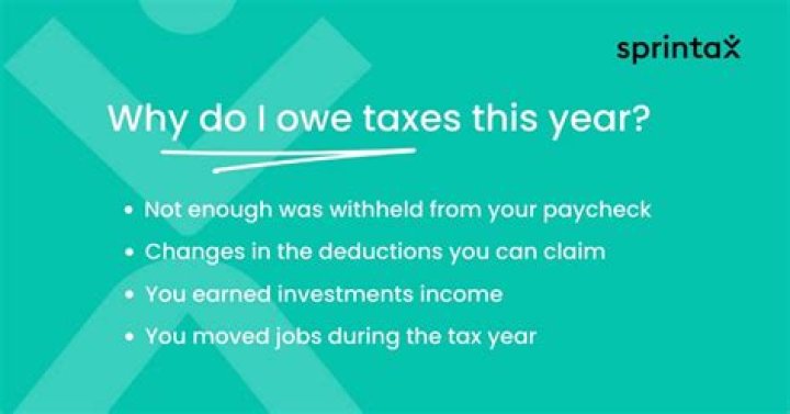 Why do I owe money on my tax return 2021?