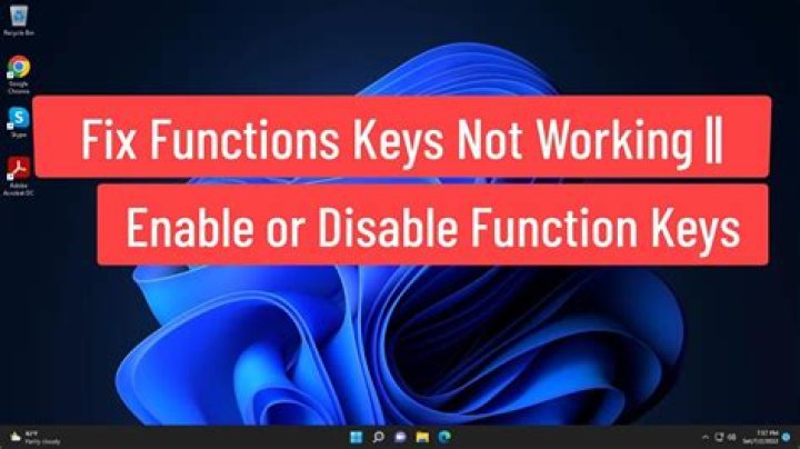 Why do my function keys not work?