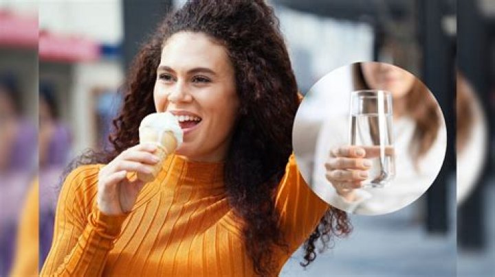Why do people drink water after ice cream?