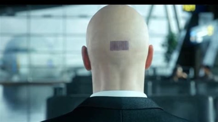 Why does Agent 47 have a barcode?