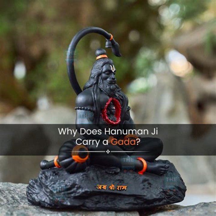 Why does Hanuman hold a gada?