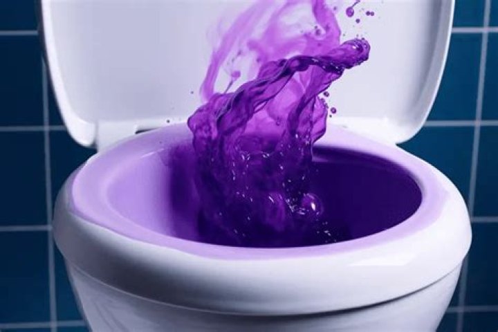 Why is my toilet water purple?