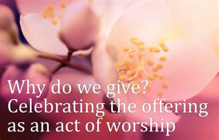 Why is offering an act of worship?