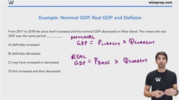 Why was the nominal GDP greater than the real GDP?